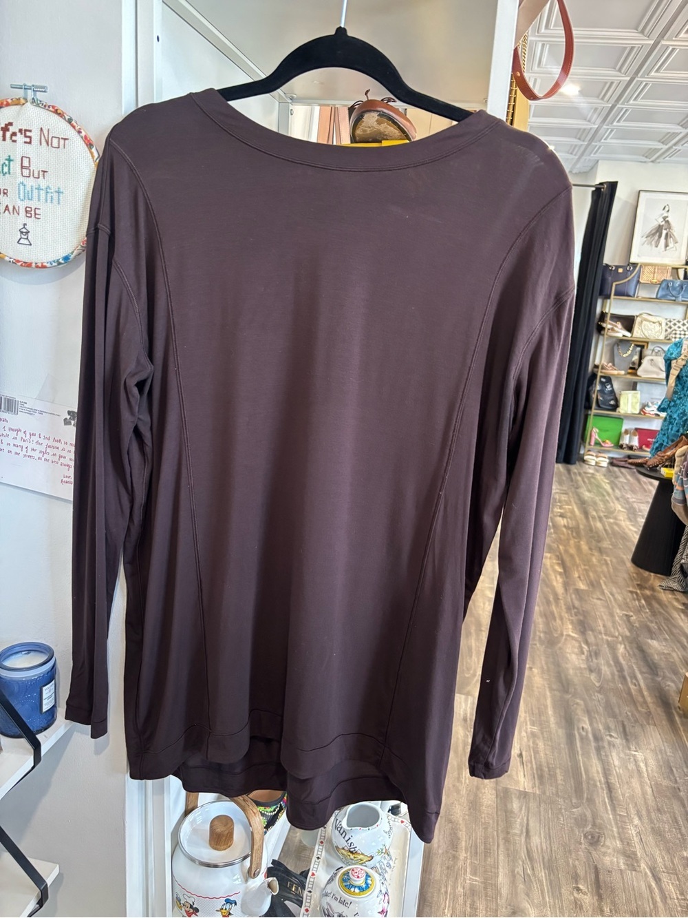 lululemon athletica Long Sleeve Crewneck Top - Chocolate Brown